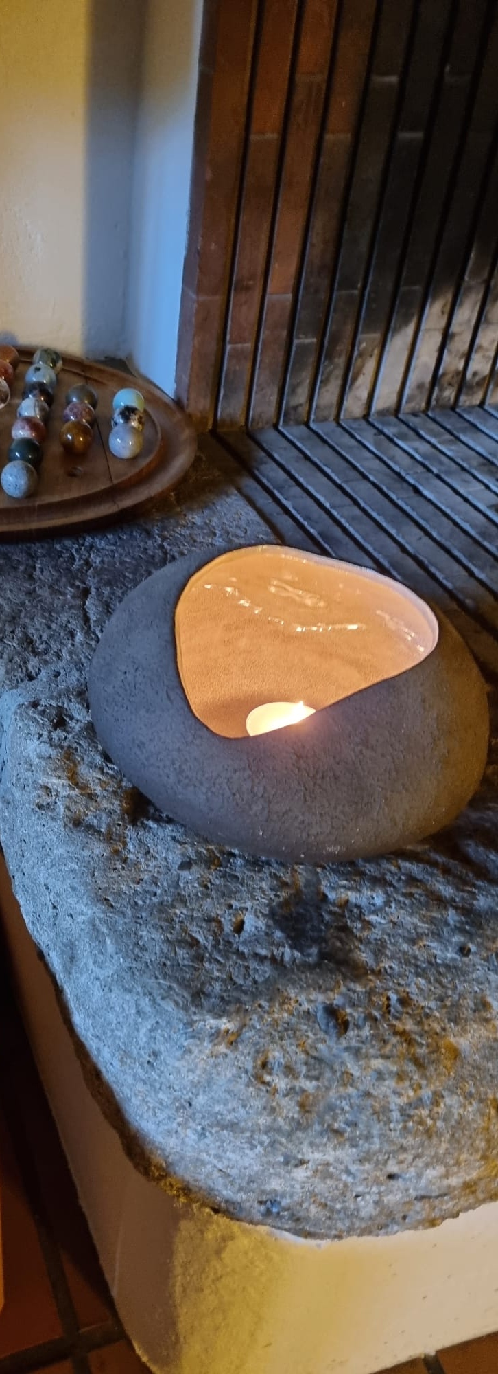 Bougeoir en céramique artisanale